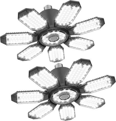 Vista 10 de TANBABY Luces de garaje con sensor de movimiento de 260 W, 30000 lm luces de tienda con control remoto 3 modos (encendido/apagado/automático)