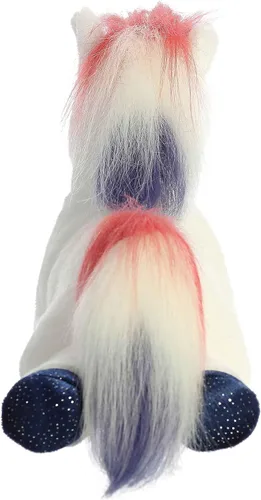 Vista 4 de Aurora® Adorable Flopsie™ Banner - Animal de peluche con diseño de caballo, facilidad para jugar, compañeros intemporales, color blanco, 12 pulgadas