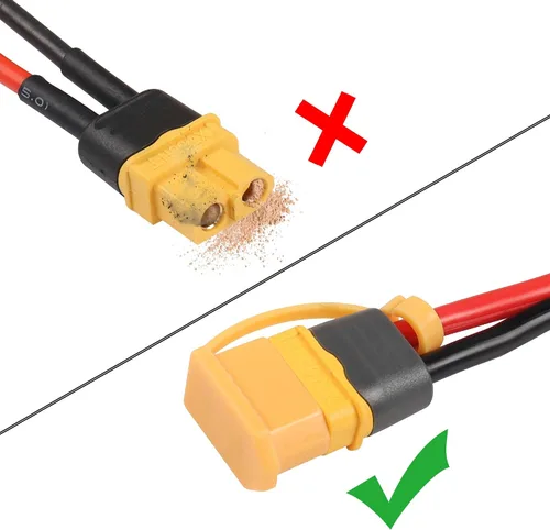 Vista 2 de CERRXIAN 20 tapas protectoras de enchufe XT60 XT60, conector de enchufe XT60, protector de pérdida de polvo, tapón aislado para batería RC Lipo
