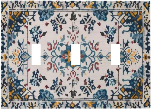 Vista 50 de William Morris Floral Boho Azul Medianoche Azul Bohemio Flor 1 Banda Dúplex Cubierta de Salida Decorativa Receptáculo Único Interruptor Eléctrico