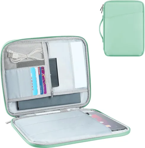 Vista 9 de Funda de transporte para tablet de 12.9 pulgadas, máxima protección para tu iPad Pro, Surface Pro, Galaxy Tab S8 Plus y más (PU-rosa, 12.9 pulgadas)