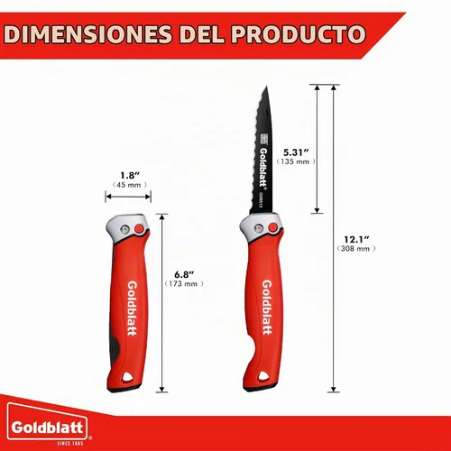 Vista 5 de Goldblatt Cuchillo plegable del aislamiento del acero inoxidable de 5