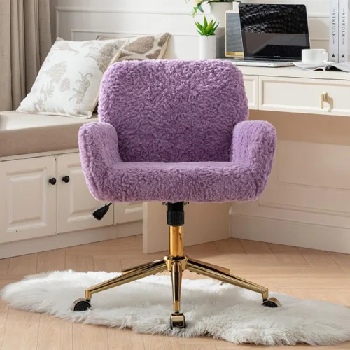 Vista 13 de LKTART Silla de escritorio de piel sintética para mujeres y niñas, silla decorativa moderna con ruedas rodantes, sillas tapizadas de maquillaje
