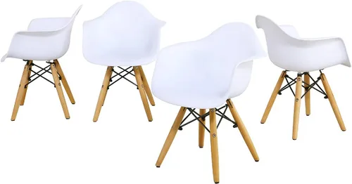 Vista 8 de Costzon Juego de mesa y silla para niños, juego de mesa de estilo moderno de mediados de siglo con sillones para niños pequeños, juego de mesa
