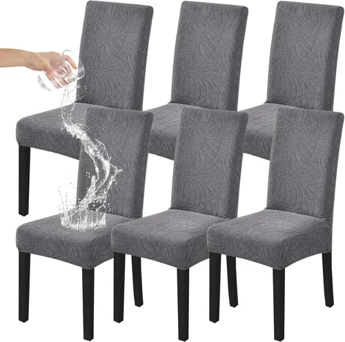 Vista 66 de HZDHCLH Juego de 4 fundas para sillas de comedor color burdeos, fundas elásticas de elastano para sillas Parsons, paquete de 4, fundas de asiento