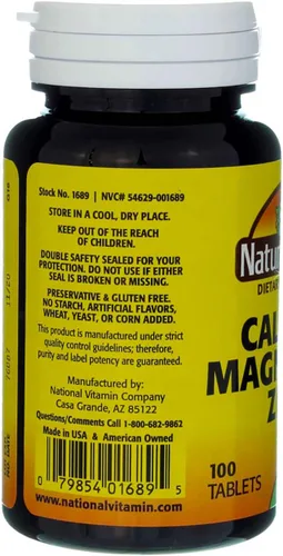Vista 2 de Nature's Blend Calcio y magnesio zinc, 100 tabletas (paquete de 2)