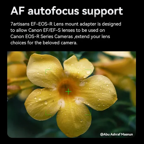 Vista 3 de 7artisans - Adaptador de lente EF-EOS R, anillo convertidor de lente de enfoque automático, compatible con Canon EF/EF-R y cámara Canon EOS R-Mount