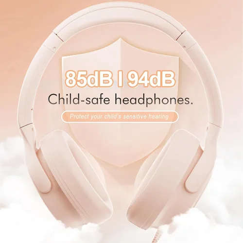 Vista 2 de ADOOPE - Auriculares para niños con cable, conector de 3,5 mm, control de volumen seguro de 85/94 dB, micrófono incorporado, auriculares