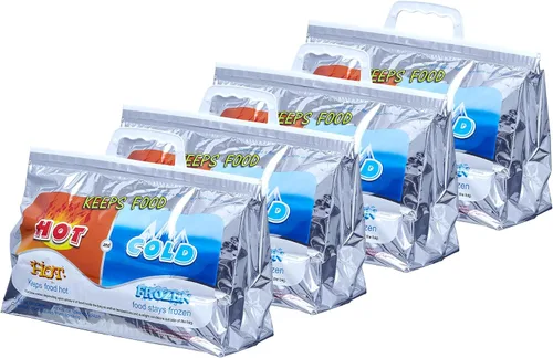 Vista 18 de Superio Bolsas aisladas para bebidas frías y calientes para entrega de alimentos, bolsas de compras de comestibles, almacenamiento de alimentos