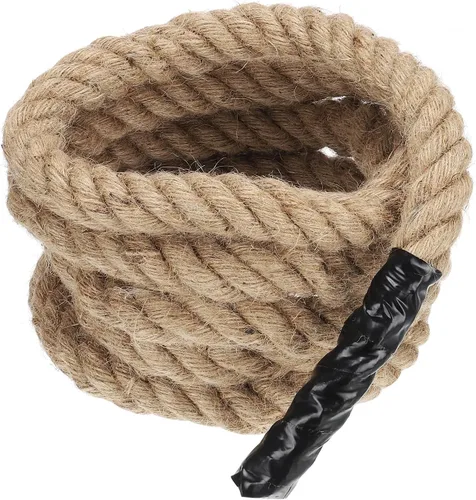 Vista 12 de PATIKIL Cuerda de yute trenzada de 1-1/2 pulgadas x 50 pies, cuerda de yute gruesa natural, cuerda de arpillera para muelles, barandillas