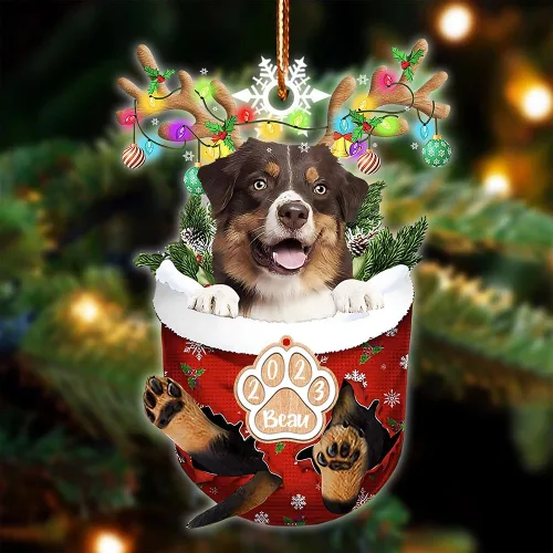 Vista 136 de NAZENTI Adorno Navideño de Bolsillo Personalizado de Affenpinscher en la Nieve, Adorno de Forma Acrílica de Perro, Adorno de Navidad 2023, Adorno