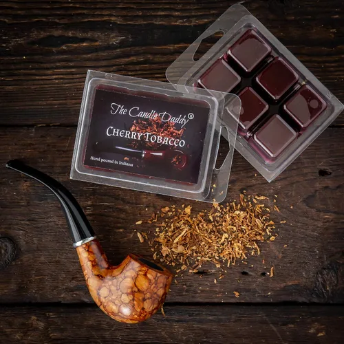 Vista 2 de Cherry Pipe Tobacco – Cubos de cera perfumada máximos – 5 paquetes – 10 onzas en total – 30 cubos