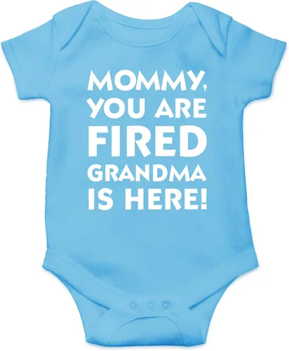 Vista 17 de CBTwear Mommy You Are Fired, Grandma Is Here - Ropa de bebé - Divertido traje de bebé para recién nacido para niños y niñas