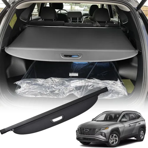 Vista 19 de cubierta retráctil para baúl trasero compatible con Toyota RAV4 2013-2018, protector de seguridad, pantalla de privacidad para equipaje