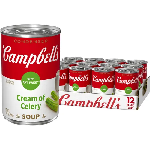 Vista 10 de Sopa Campbell's Condensada Crema de Apio 98% Libre de Grasa, Lata de 10.5 Onzas