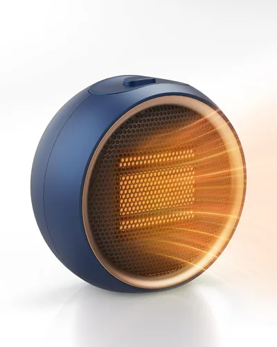 Vista 8 de Calentador de espacio para uso en interiores, calentador eléctrico portátil con calentamiento rápido 2S y cerámica PTC, protección contra