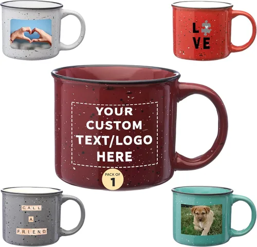 Vista 31 de DISCOUNT PROMOS Tazas de Café de Cerámica Personalizadas para Fogata de 13 oz. Juego de 100, Paquete Personalizado a Granel - Perfecto para Té