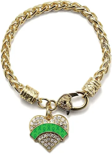 Vista 246 de Inspired Silver - Pulsera de plata con dije de corazón pavé con circonitas cúbicas