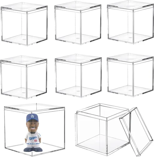 Vista 9 de KissYou Caja de acrílico pequeña caja transparente con tapa Cajas de exhibición de plástico Cubo cuadrado Almacenamiento de joyas Contanier Party