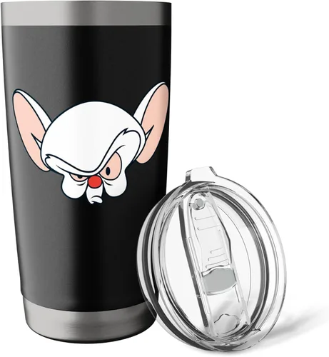 Vista 5 de Pinky and the Brain Vaso aislado de acero inoxidable Brain
