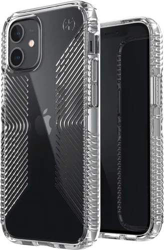 Vista 4 de Speck Productos Presidio Perfect-Clear Grip Funda para iPhone 12 Mini, transparente/transparente