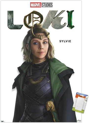 Vista 11 de Trends International Marvel Loki - Póster de pared de la serie Sylvie Feature Series, 14.725 x 22.375 pulgadas, versión enmarcada de madera