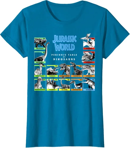 Vista 36 de Jurassic World Camiseta Periodic Table of Dinosaurs, Negro, S