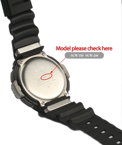 Vista 4 de Reemplazo de la correa de reloj de resina para Casio SGW-100 Correa de reloj deportivo impermeable