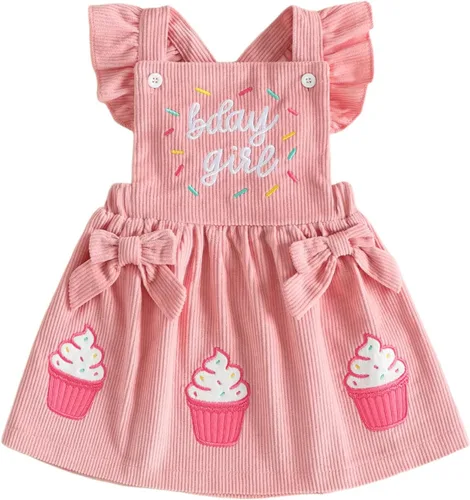 Vista 8 de Vestido de bebé niña con mangas con mosca cruzada sin espalda Pumpkin Face