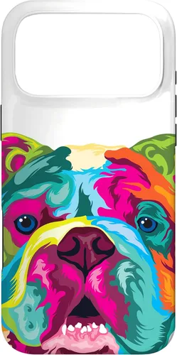 Vista 10 de Pop Art English Bulldog Dog Lover Bulldog Case for iPhone 17