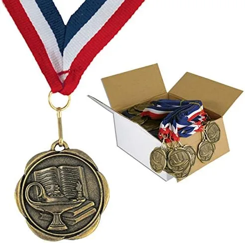 Vista 7 de Juego de 100 medallas de premio con cintas para el cuello