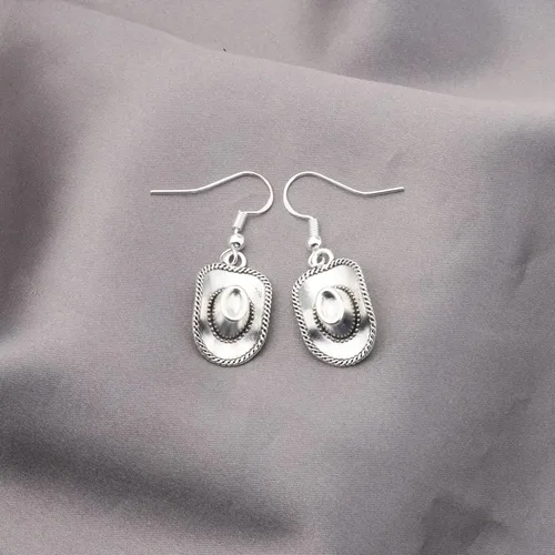 Vista 2 de Pendientes de vaquera para montar a caballo, regalo de vaquero, joyería temática occidental