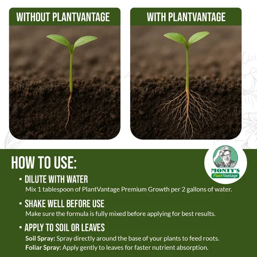 Vista 5 de PlantVantage Fertilizante líquido para plantas de crecimiento prémium - Fertilizante NPK (8-16-8) con zinc y hierro, alimento líquido para plantas