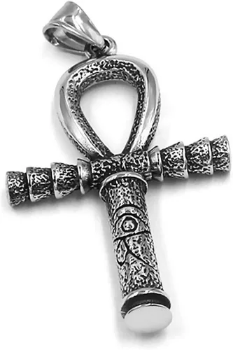 Vista 2 de Ankh Collar para hombre y mujer de acero inoxidable antiguo egipcio Aunk colgante colgante original, aleación, No es una piedra preciosa