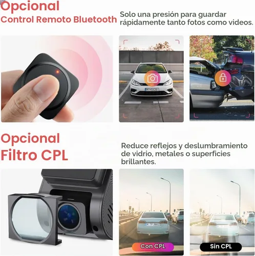 Vista 5 de VIOFO Dash Cam frontal A119 Mini 2, sensor STARVIS 2, 2K 60fps Dash Cam Car Dashcam 1440P Front Recording, HDR 30fps Night Vision, Voice Control