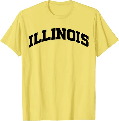 Vista 44 de Illinois Gift - Camiseta de diseño deportivo con texto universitario, gris, S