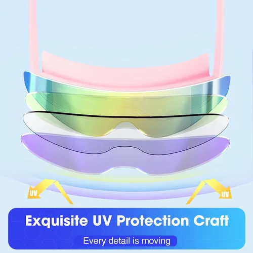Vista 6 de MAMBAOUT Gafas de natación para niños de 6 a 12 años, paquete de 2 gafas sin marco para natación, antivaho, impermeables, para niños y niñas