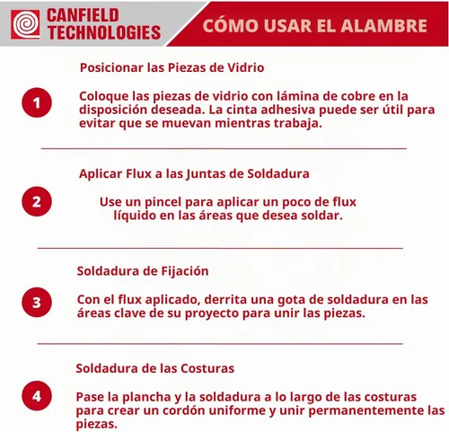 Vista 6 de Soldadura 60/40 para vidrieras