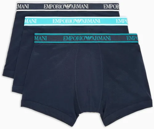 Vista 10 de Emporio Armani Troncos de algodón, paquete de 3 Negro/Blanco/Rojo