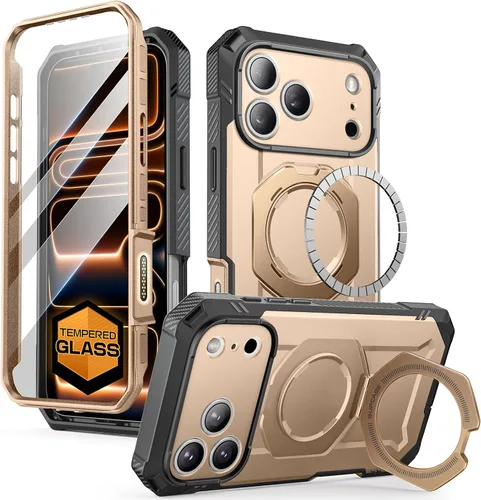 Vista 11 de SUPCASE Funda para iPhone 17 Pro Max (UBGrip Pro), [protector de pantalla de vidrio templado integrado y soporte] [cubierta de control de cámara]