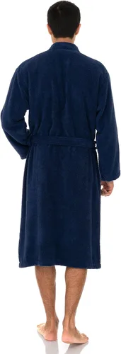 Vista 2 de TowelSelections Bata de baño de lujo con kimono de rizo suave 100% algodón para hombre