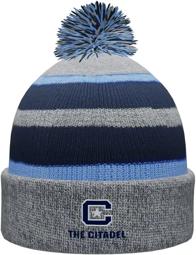 Vista 19 de NCAA Prime - Gorro de punto de invierno con pompón plegable