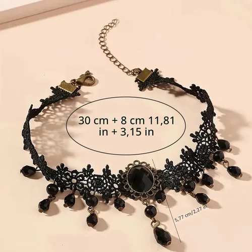 Vista 6 de Fesciory Black Necklace for Women, Adjustable Daily Goth Jewelry Gift Negro 1