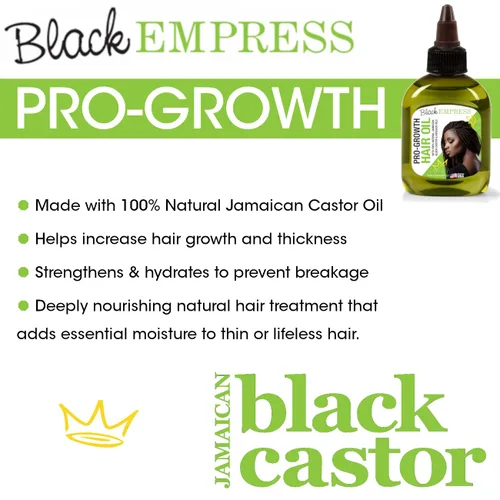 Vista 3 de SFC Black Empress Pro-Growth - Aceite para el crecimiento del cabello de ricino negro jamaicano y aguacate, 2.5 onzas