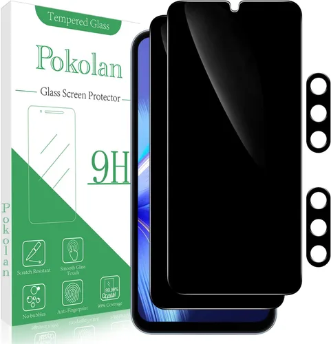 Vista 15 de Pokolan Paquete de 3+3 protectores de pantalla de vidrio templado para Samsung Galaxy S22 Claro