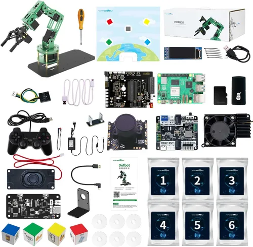 Vista 14 de Yahboom Brazo robótico 6DOF para Jetson Nano 4GB ROS2, cámara de visión AI 3D, colaboración de escritorio, programación Python desarrollada