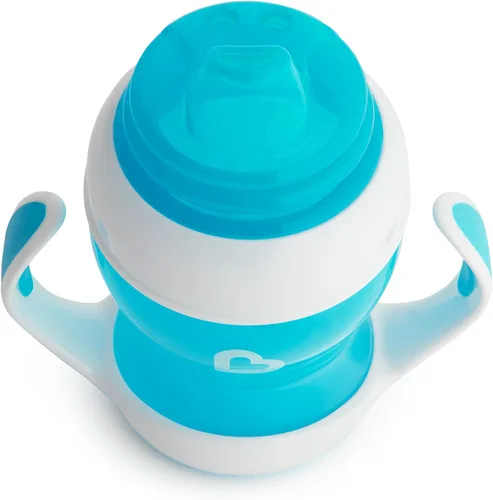 Vista 5 de Munchkin® Gentle™ Transition Sippy Trainer Cup, 4 Onzas, Paquete de 2, Azul