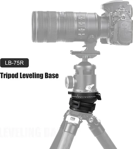 Vista 2 de SUNWAYFOTO LB-75R 360 Base de nivelación panorámica Cabezal de trípode 33 lbs (15kg) Capacidad de carga