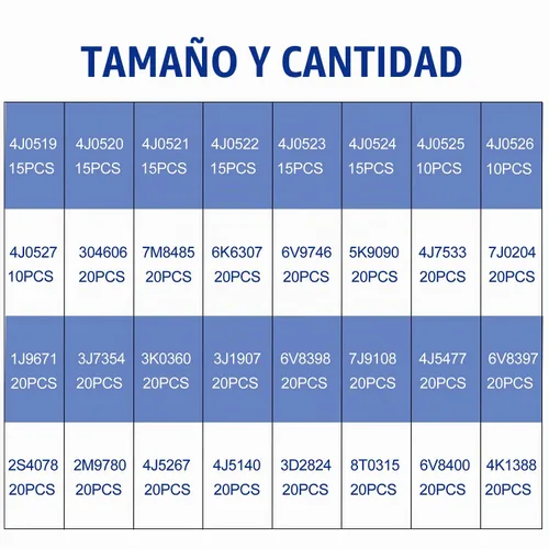 Vista 2 de BUSY-CORNER 4C-4782 Kit de juntas tóricas de sellado, nitrilo 90, juntas tóricas para accesorios de manguera hidráulica, compatible con excavadora