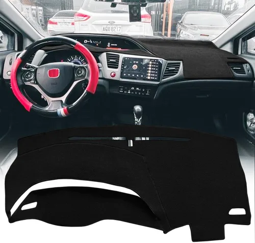 Vista 8 de Cubierta de salpicadero personalizada para Honda Civic 2001, 2002, 2003, 2004, 2005, protector de alfombra F110